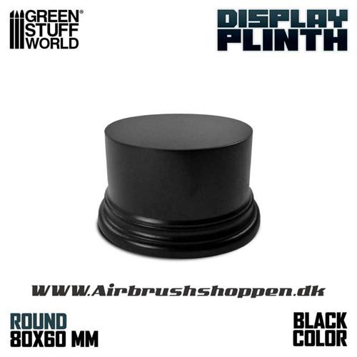 Round Block Plinth 8cm - Black GSW